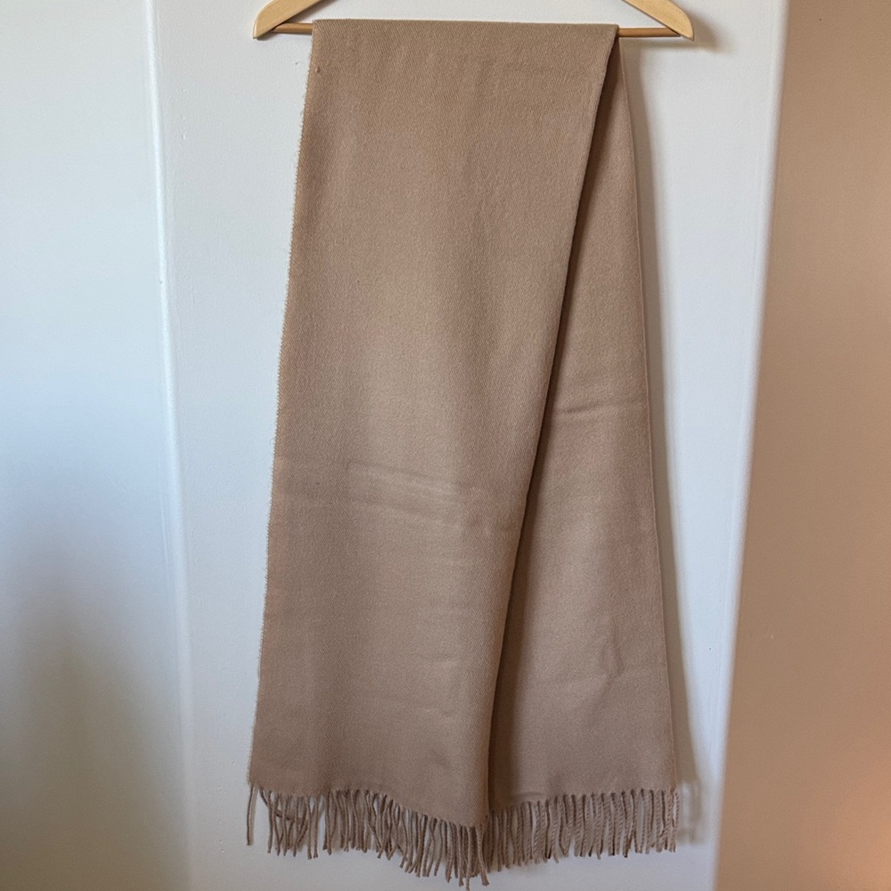 Tan Fringe Scarf